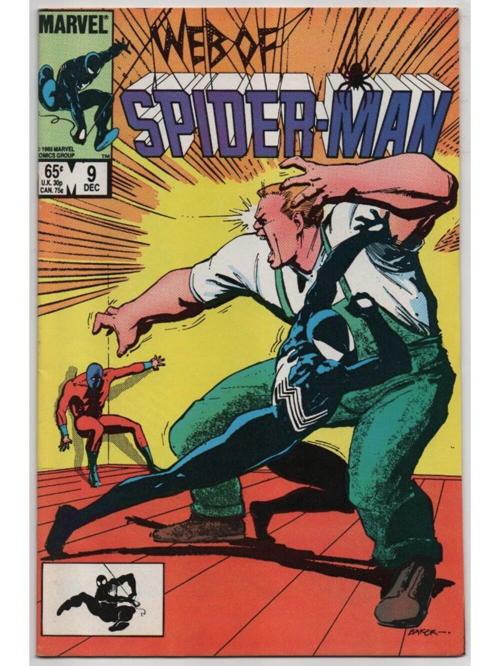 Web of Spider-Man 9 Marvel Comics 1985 FN/VF 7.0 Black Costume